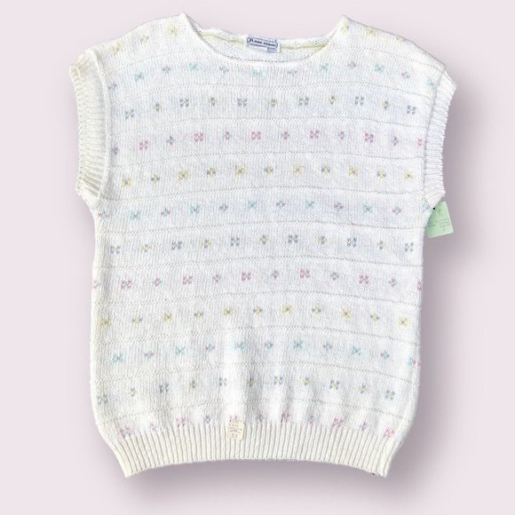 Vintage 1980s Jane Adams Sleeveless Sweater Vest Size M* 38 W/Original Tags - Picture 1 of 11